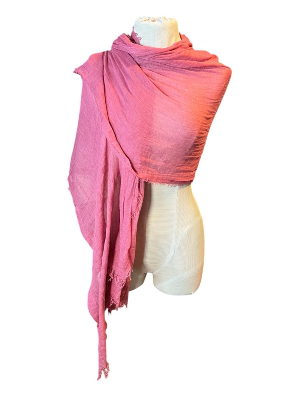 Pink Lightweight Women's Wrap Scarf - Versatile Fashion Accessory